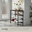 TECTAKE - Étagère à chaussures WOLVERHAMPTON 75,5x30,5x69,5cm Bois foncé industriel, rustique - vignette