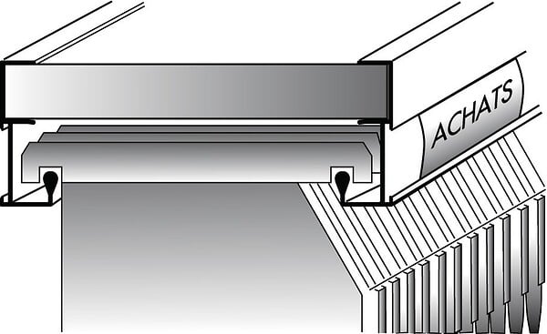 DUVAL - Profil pour dossiers suspendus 225 longueur 2m alu anodisé argent - DUVAL - 42-0102-5102 - large