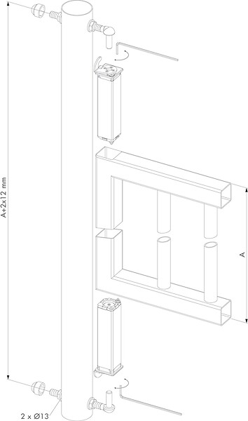 LOCINOX - PAIRE DE CHARN A RESSORT PORTILLON 150MM - large