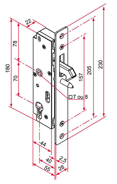 TIRARD - SERRURE ENCAST GK PORTAIL COULI - large