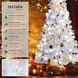 TECTAKE - Sapin de Noël artificiel avec support métallique blanc blanc - vignette