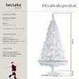 TECTAKE - Sapin de Noël artificiel avec support métallique blanc blanc - vignette