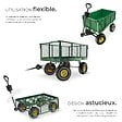 TECTAKE - Chariot de jardin 550 kg vert - vignette