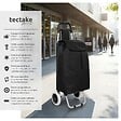 TECTAKE - Chariot de courses, de marché Pliable 2 Roues noir - vignette