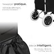 TECTAKE - Chariot de courses, de marché Pliable 2 Roues noir - vignette
