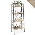 TECTAKE - Etagère échelle LIVERPOOL style industriel 61,5 x 36,5 x 150 cm Bois clair industriel, Chêne Sonoma - vignette
