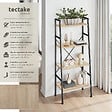 TECTAKE - Etagère échelle LIVERPOOL style industriel 61,5 x 36,5 x 150 cm Bois clair industriel, Chêne Sonoma - vignette
