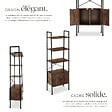 TECTAKE - Etagère échelle Brentwood 57,5x34x173cm Bois foncé industriel, rustique - vignette