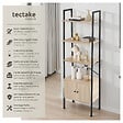 TECTAKE - Etagère échelle Brentwood 57,5x34x173cm Bois clair industriel, Chêne Sonoma - vignette