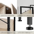 TECTAKE - Etagère échelle Brentwood 57,5x34x173cm Bois clair industriel, Chêne Sonoma - vignette