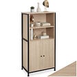 TECTAKE - Buffet Doncaster 60x38x125cm Bois clair industriel, Chêne Sonoma - vignette