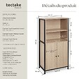 TECTAKE - Buffet Doncaster 60x38x125cm Bois clair industriel, Chêne Sonoma - vignette