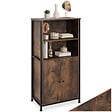 TECTAKE - Buffet Doncaster 60x38x125cm Bois foncé industriel, rustique - vignette