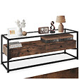 TECTAKE - Buffet bas Maidenhead 121,5x41,5x50,5cm Bois foncé industriel, rustique - vignette
