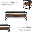 TECTAKE - Buffet bas Maidenhead 121,5x41,5x50,5cm Bois foncé industriel, rustique - vignette