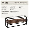 TECTAKE - Buffet bas Maidenhead 121,5x41,5x50,5cm Bois foncé industriel, rustique - vignette