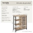 TECTAKE - Buffet 71x32x82cm Bois clair industriel, Chêne Sonoma - vignette