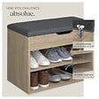TECTAKE - Banc à chaussures JASMINA avec coussin d'assise 60x30x43,5cm Bois clair, Chêne Sonoma - vignette