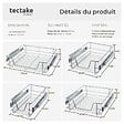 TECTAKE - Tiroir de rangement téléscopique gris - vignette