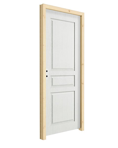 Bloc-porte alvéolaire postformé 3 panneaux - H.204xl.73cm - large