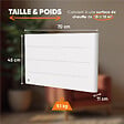 BESTHERM - Radiateur électrique fixe à inertie sèche céramique - BESTHERM - TANIN 1500W - horizontal blanc - vignette