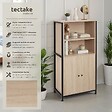 TECTAKE - Buffet Doncaster 60x38x125cm Bois clair industriel, Chêne Sonoma - vignette