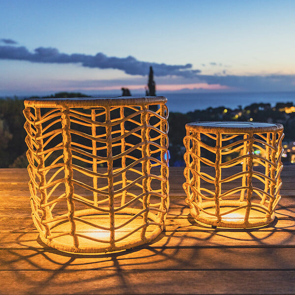 LUMISKY - 2 Tables lumineuses solaires NERITA D35/45 cm - large
