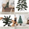 TECTAKE - Sapin de Noël artificiel avec pommes de pin et support métallique 180 cm vert - vignette