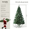 TECTAKE - Sapin de Noël artificiel avec pommes de pin et support métallique 180 cm vert - vignette