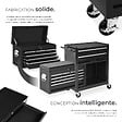 TECTAKE - Servante d'atelier 10 compartiments noir - vignette