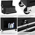 TECTAKE - Servante d'atelier 10 compartiments noir - vignette