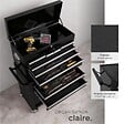 TECTAKE - Servante d'atelier 10 compartiments noir - vignette