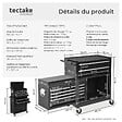 TECTAKE - Servante d'atelier 10 compartiments noir - vignette