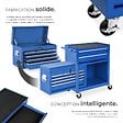 TECTAKE - Servante d'atelier 10 compartiments bleu - vignette