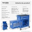 TECTAKE - Servante d'atelier 10 compartiments bleu - vignette