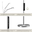 TECTAKE - Lampe de sol Prisma LED, 5 modes d'éclairage, 12 W, dimmable argent - vignette