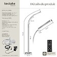 TECTAKE - Lampe de sol Prisma LED, 5 modes d'éclairage, 12 W, dimmable argent - vignette