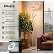 TECTAKE - Lampadaire Auralis LED 20W avec lampe de lecture dimmable Nickel mat - vignette