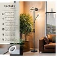 TECTAKE - Lampadaire Auralis LED 20W avec lampe de lecture dimmable noir - vignette