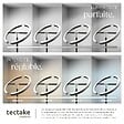 TECTAKE - Lampadaire Auralis LED 20W avec lampe de lecture dimmable noir - vignette