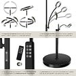TECTAKE - Lampadaire Auralis LED 20W avec lampe de lecture dimmable noir - vignette