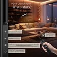 TECTAKE - Lampe de sol Prisma LED, 5 modes d'éclairage, 12 W, dimmable noir - vignette