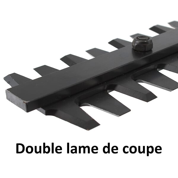 GT GARDEN - Taille-haies thermique, 22.5 cm3, 1.1 CV, double lame 55 cm - large