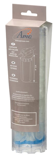 APIC - Cartouche anticalcaire à billes - H.24,75cm - large