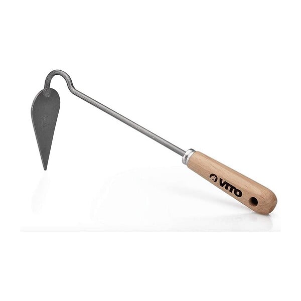 VITO - Kit 3 outils de jardin Manche bois Inox et Fer forgés à la main Haute qualité VITO - large