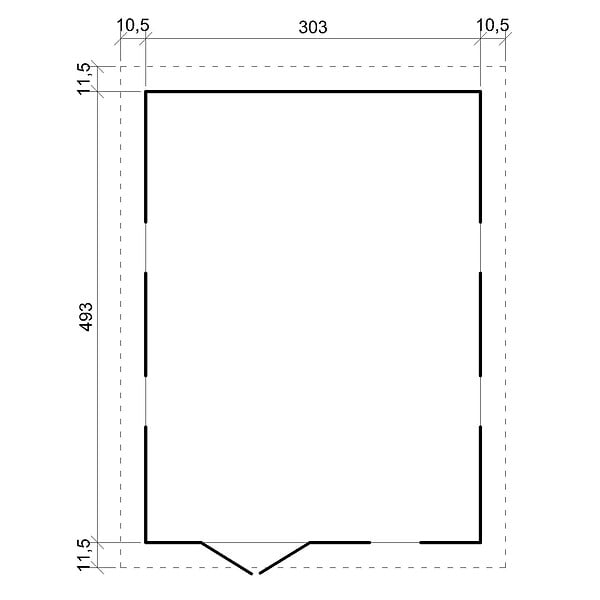 TIMBELA - Abri de jardin en bois AVEC LES PLANCHERS IMPRÉGNÉ - H226xl324xL516 cm / 15 m² - M337+M337G - large