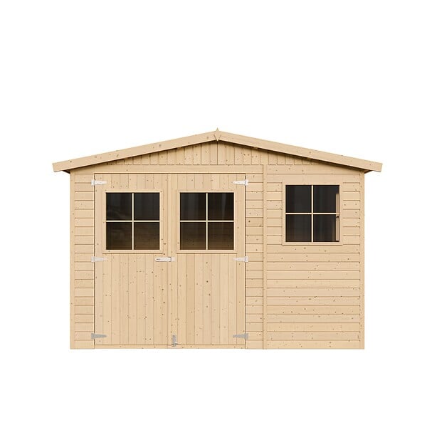 TIMBELA - TIMBELA M335+M335G ABRI de Jardin en Bois H226x316x324 cm/9 m² AVEC LES PLANCHERS IMPRÉGNÉ - large