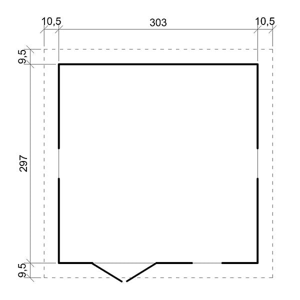 TIMBELA - TIMBELA M335+M335G ABRI de Jardin en Bois H226x316x324 cm/9 m² AVEC LES PLANCHERS IMPRÉGNÉ - large