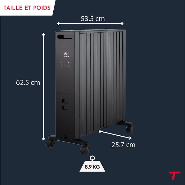 THOMSON - Radiateur mobile sans huile 2000W THOMSON MILLO noir - large
