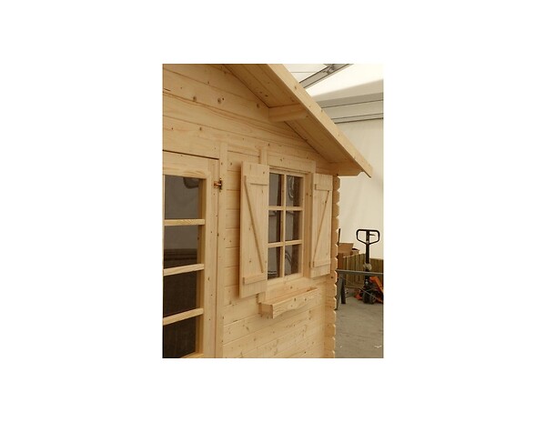 ALTANKA - Abri de jardin en bois - 12m2 - 4x3m - Ep. 28mm - Couleur: naturel - DOM137 - large